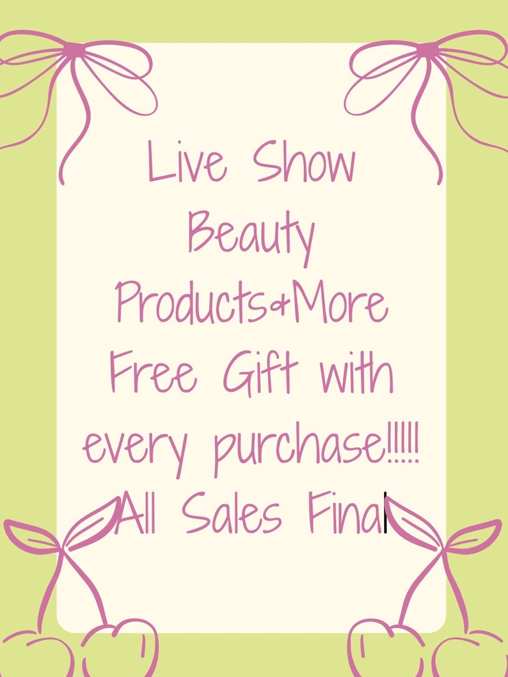 Live Show Beauty Products and more!!!!!